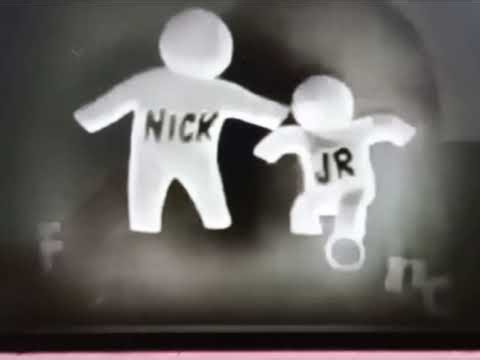 Nick jr productions logo 1999 scary variant black & white