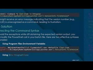 How to Run a PowerShell Command from a Batch File Without Errors: Get Your App Version!