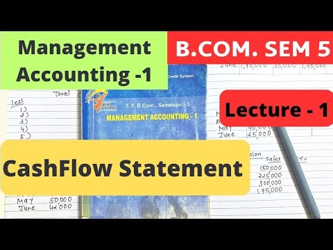 Cash Flow Statement Lecture 1 Management Accounting 1 B.Com SEM 5