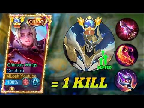 Cecilion High Burst Damage Gameplay | TOP GLOBAL CECILION BEST BUILD AND EMBLEM
