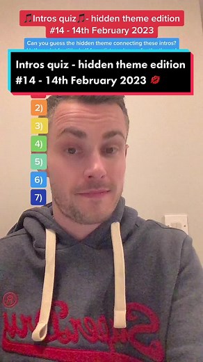 🎵Intros quiz - guess the hidden theme (#14)🎵 - what connects all these intros for a bonus point? 😘🤔 #fy #fyp #quiz #quiztok #introsquiz #intros #musicquiz #jamesdoesquizzes #quizshow #gameshow #trivia #quizzes