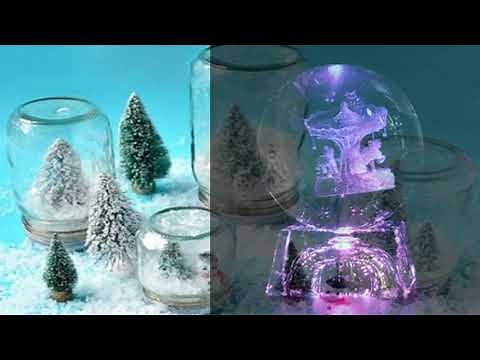 Quả cầu tuyết tự làm đơn giản, dễ thương