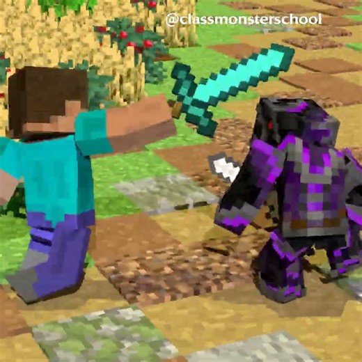 Alex and Steve confront the Shadow Swordsman - Minecraft Animation