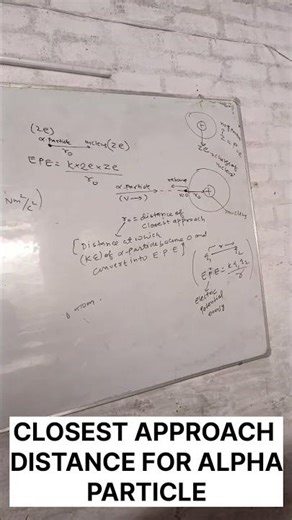 Alpha Particle Scattering Experiment(Distance of closest approach) #scienceexplained