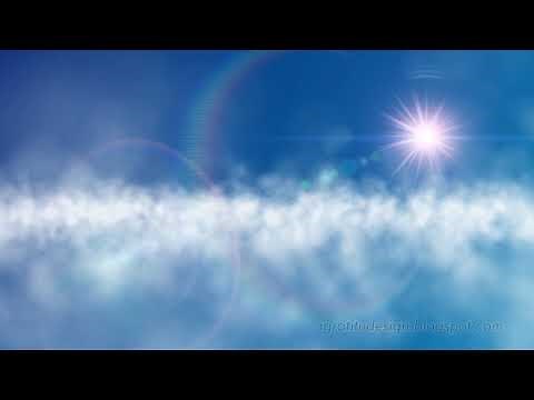 Seamless Loop Cloudscape In The Clear Blue Sky With Sunshine Animation And Alpha Channel