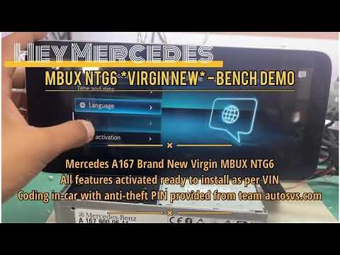Mercedes MBUX NTG6 System with Apple CarPlay Android auto activated