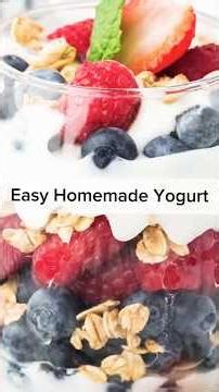 Easy Homemade Yogurt Recipe 🫶 #howto #yogurt #easyrecipe