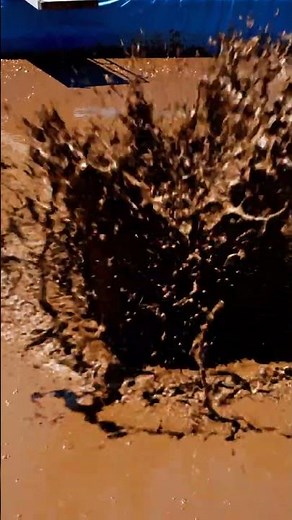 Girl Dives Into Mud Pool 🟫✨ Messy Fun Ultra Realistic Splash #diving #cinematic #playful #splash