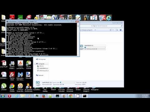 How to scan a SD card with chkdsk
