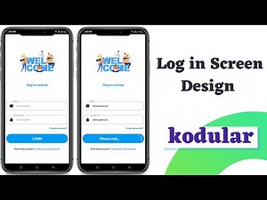 App Design in Kodular || Log in Screen || World ICT Touch