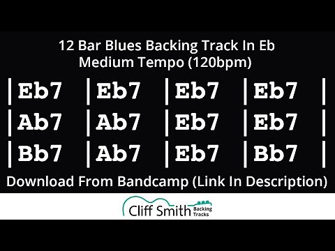 Eb - Medium Tempo 12 Bar Blues Backing Track (120bpm)
