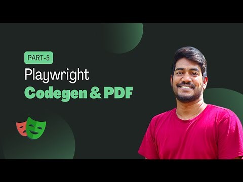 Codegen & Generate PDF | Playwright (Java) - Part 5