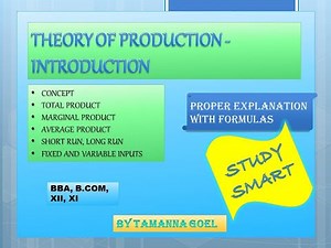 Theory of Production ( Introduction) || Lecture 1