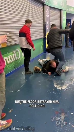 Slip and Fall Domino Fail 😂💦 | Two Men Tumble Caught on Camera