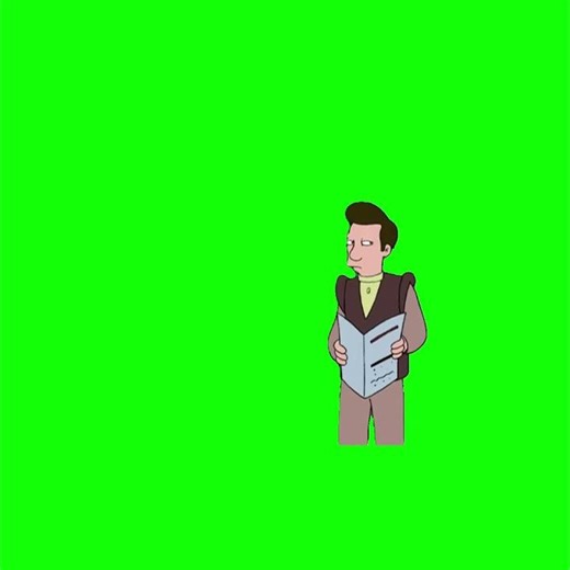 Hombre leyendo periódico - mugres turistas meme - Green Screen