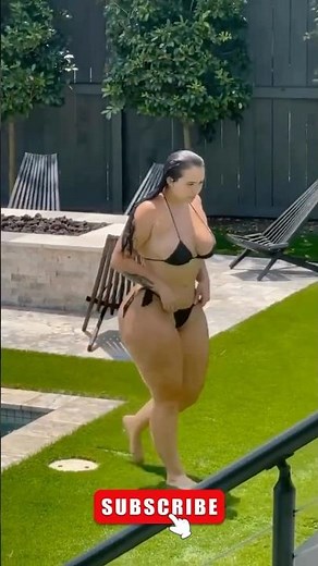 Watch This Curvy Plus Size Model Slay In Elegant Black Swimwear!