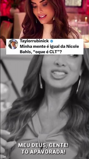 NICOLE BAHLS FALA QUE NÃO SABE OQUE E CLT.