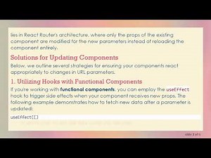 Solve Your React Router Component Update Issues When URL Parameters Change
