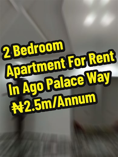 🏠 2 Bedroom Apartment For Rent In Ago Palace Way 💳 Rent: 2.5m/Annum Property Highlights; 🌿 Band A Light 🌿 Upstairs 🌿 Good Road Network 🌿 POP 🌿 Close Proximity •Transportation Systems, •Hospital, •Supermarkets, •Schools... And many more ☎️ For Inspection Booking, Call/Whatsapp: 08121310551 WhatsApp Only: 08187191267 #Chygoldproperties #2bedroomapartment #apartmentsforrent #2bed #apartmentsinagoforrent