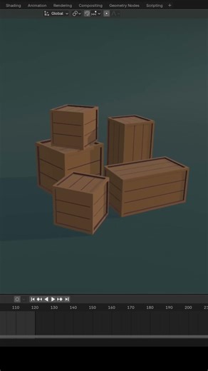 I Made A Low Poly Stack Of Crates In Blender