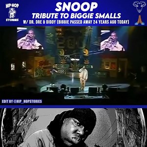 80K views · 21 reactions | Snoop Dogg paying tribute to Biggie Smalls (The Notorious B.I.G.) with Dr. Dre and Puff Daddy. R.I.P. Biggie Smalls  | Hip Hop Evolution | Facebook