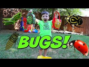 Making Mud Pies & Hunt For REAL Bugs With Caleb & Mommy