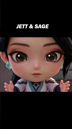 CUTE JETT AND SAGE MADE BY AI #valorant