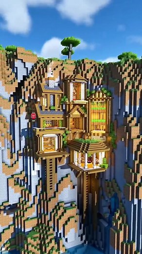 House in the mountain. #minecraft #minecraftbuilding #minecrafttutorial #minecrafter #building