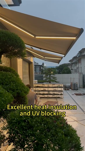 Super suitable electric retractable awning in the yard #awning #waterproof #outdoor #customized
