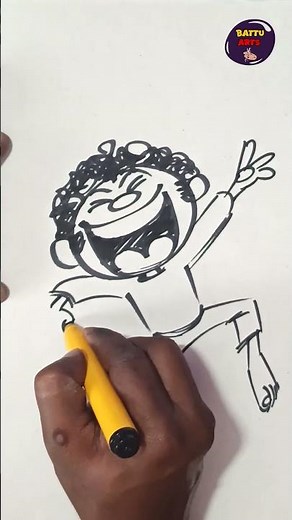 How to Draw a Laughing Cartoon#short