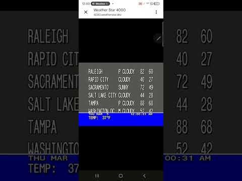 WeatherSTAR 4000 Oshkosh series: March 4-5 2026 #Weatherstar