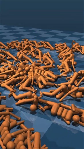 Mujoco physics engine humanoids simulations running on RTX 4060 with 16% GPU utilization