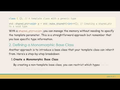 Can I Hold a shared_ptr Without Knowing the Type Parameter?