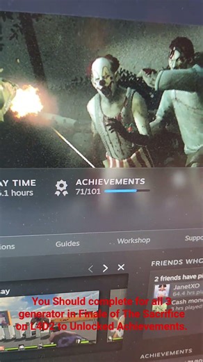 Completely to 3 generator by Playing online to Unlocked Achievements on L4D2.