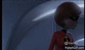 ElastiGirl Rear View Mirror on Make a GIF