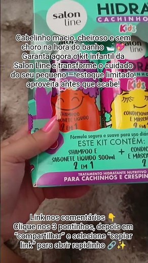 Kit shampoo e condicionador Salon line.