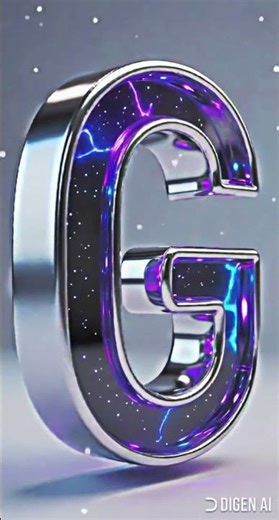 3D "G" Design - Nebula & Lightning Effect #Shorts