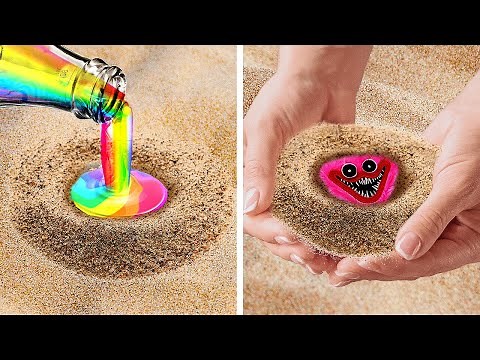 UNIQUE GADGETS AND TOYS || What Hidden in The Sand?💕 Make DIY Fidgets For Free💰 123GO! SCHOOL