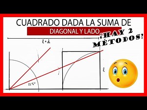 ⬛ SQUARE given the sum of the DIAGONAL and the SIDE 💥 New and impressive method