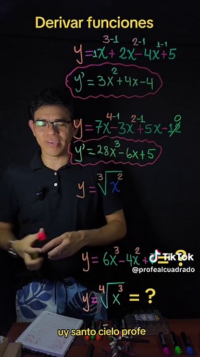 Derivar funciones. Deja tu comentario en la tarea asignada para que practiques. #colombia #profealcua #colegio #parati #fypシ゚viral #bachillerato #fyp #matemáticas #argentina #chile #longervideosontiktok #edutok #longervideos