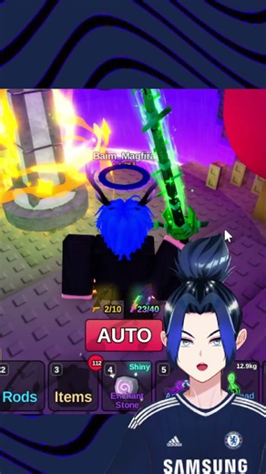 Crowned Hacker Rod Skin Look #fishit