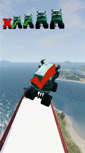 Monster Truck vs Impossible Container Course - BeamNG.drive #test