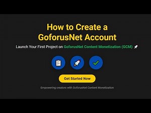 How to Create a GoforusNet Account & Launch Your First Project on GCM 🚀