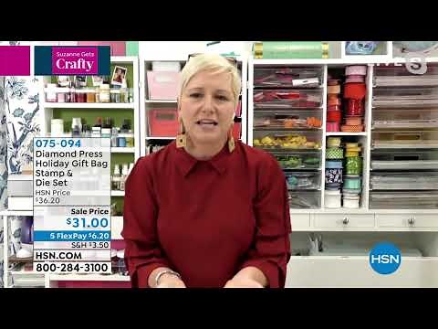 Diamond Press Holiday Gift Bag Stamp and Die Set