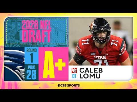 Patriots select Caleb Lomu No. 28 overall | 2026 NFL Draft Grades & Reaction