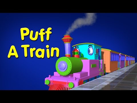 Puff a Train | Train Song | Nursery Rhymes for Children | Infobells