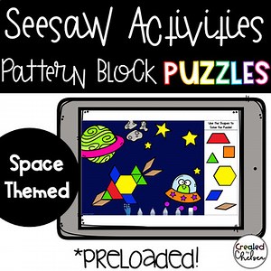 Seesaw Pattern Block Puzzles- Space Themed