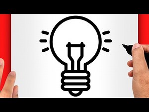 HOW TO DRAW A LIGHT BULB DRAWING STEP BY STEP FOR BEGINNERS (EASY AND SLOW)