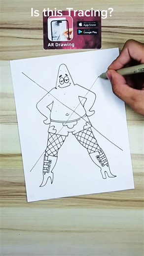 Drawing Sigma Patrick Star 🗿 #patrick #patrickstar #spongebob #spongebobsquarepants #ardrawing #ardrawingapp #tracing #draw #drawing #drawinghacks #art #artist #artistofinstagram #instagramreels #reelsonintagram #reelsinstagram #instagram | Easyar Tist