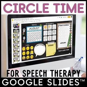 Speech Therapy Circle Time Group Activity for Teletherapy Digital Google Slides™